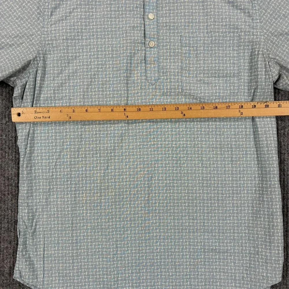 Banana Republic Soft Wash Slim Fit Short Sleeve Button Shirt Mens Large Blue